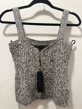 Donna Karan Gray Chunky knit Cami